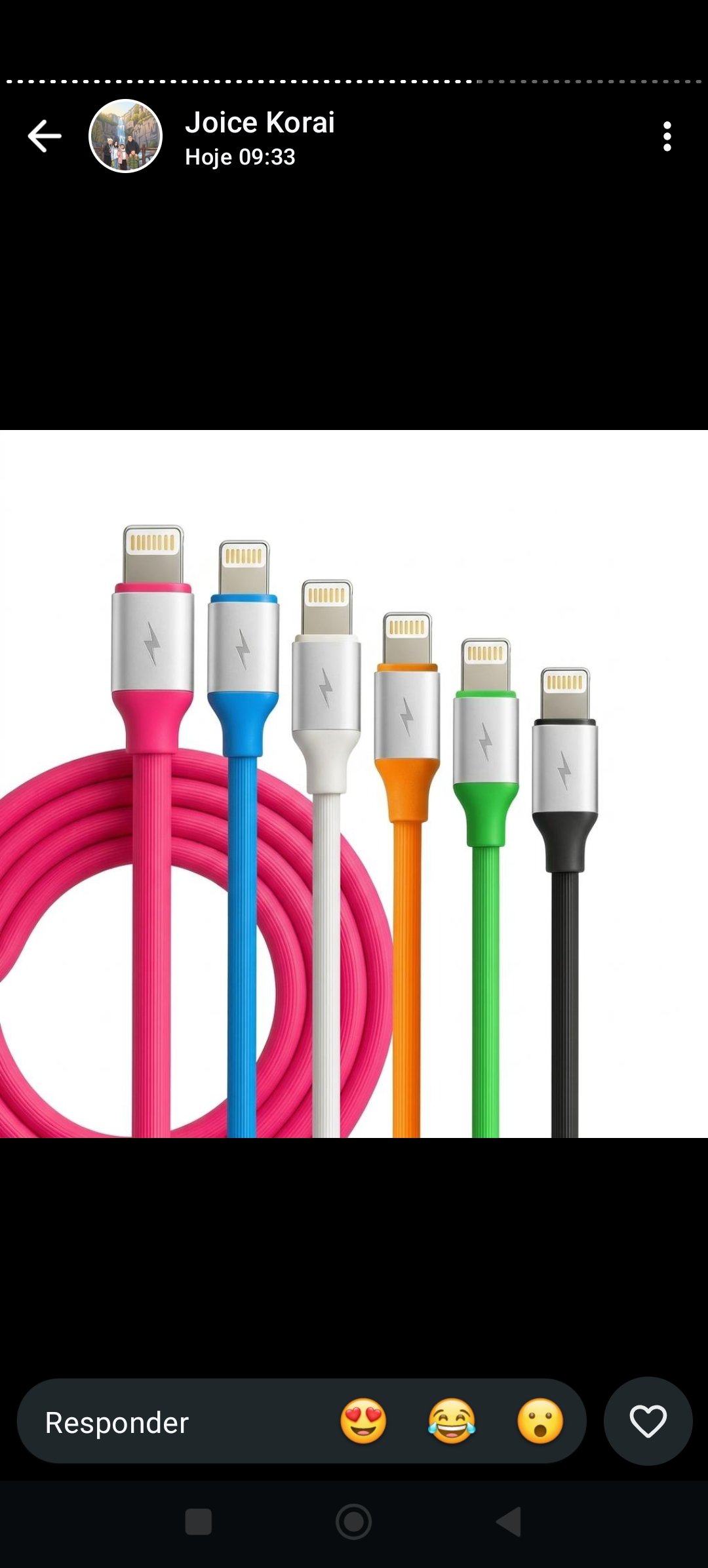 Cabo USB colorido 