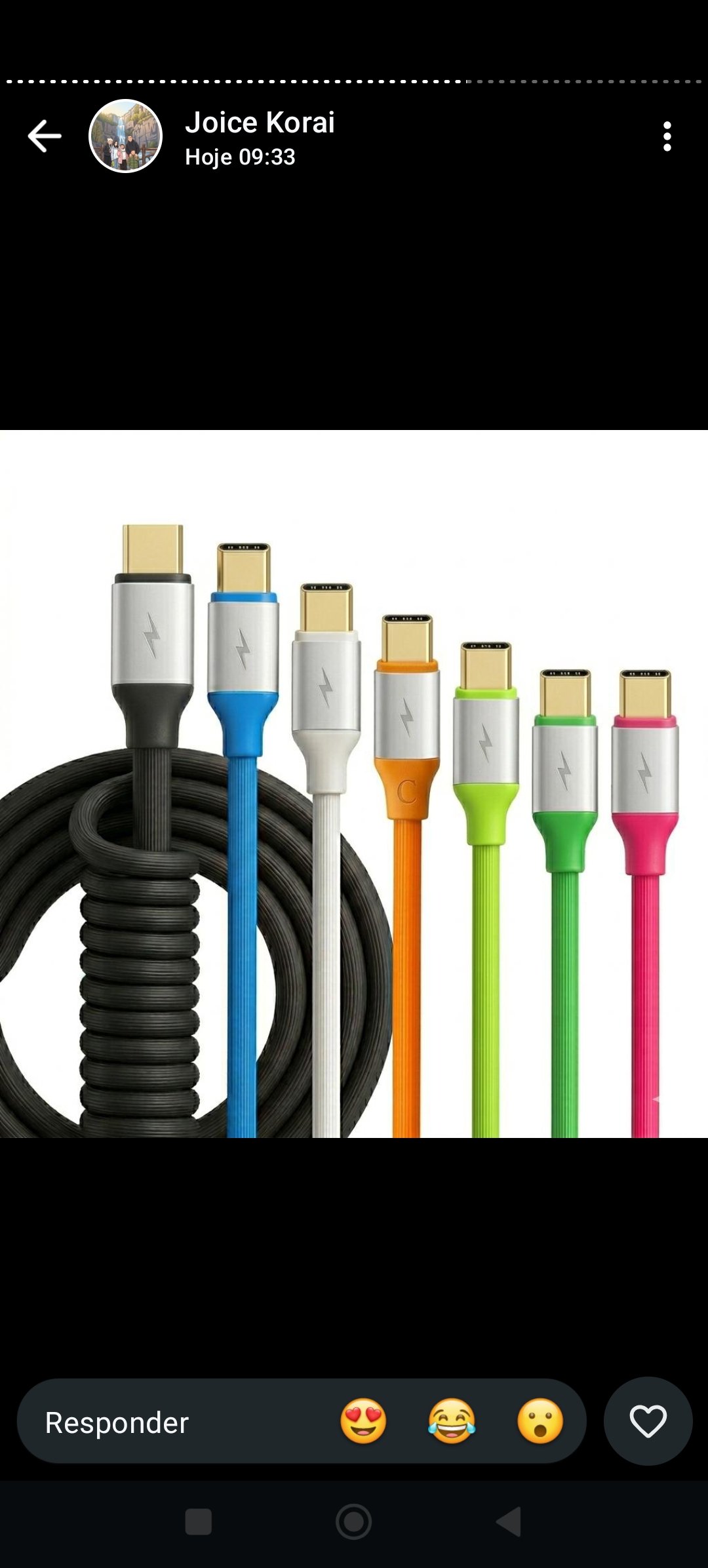 Cabo USB colorido